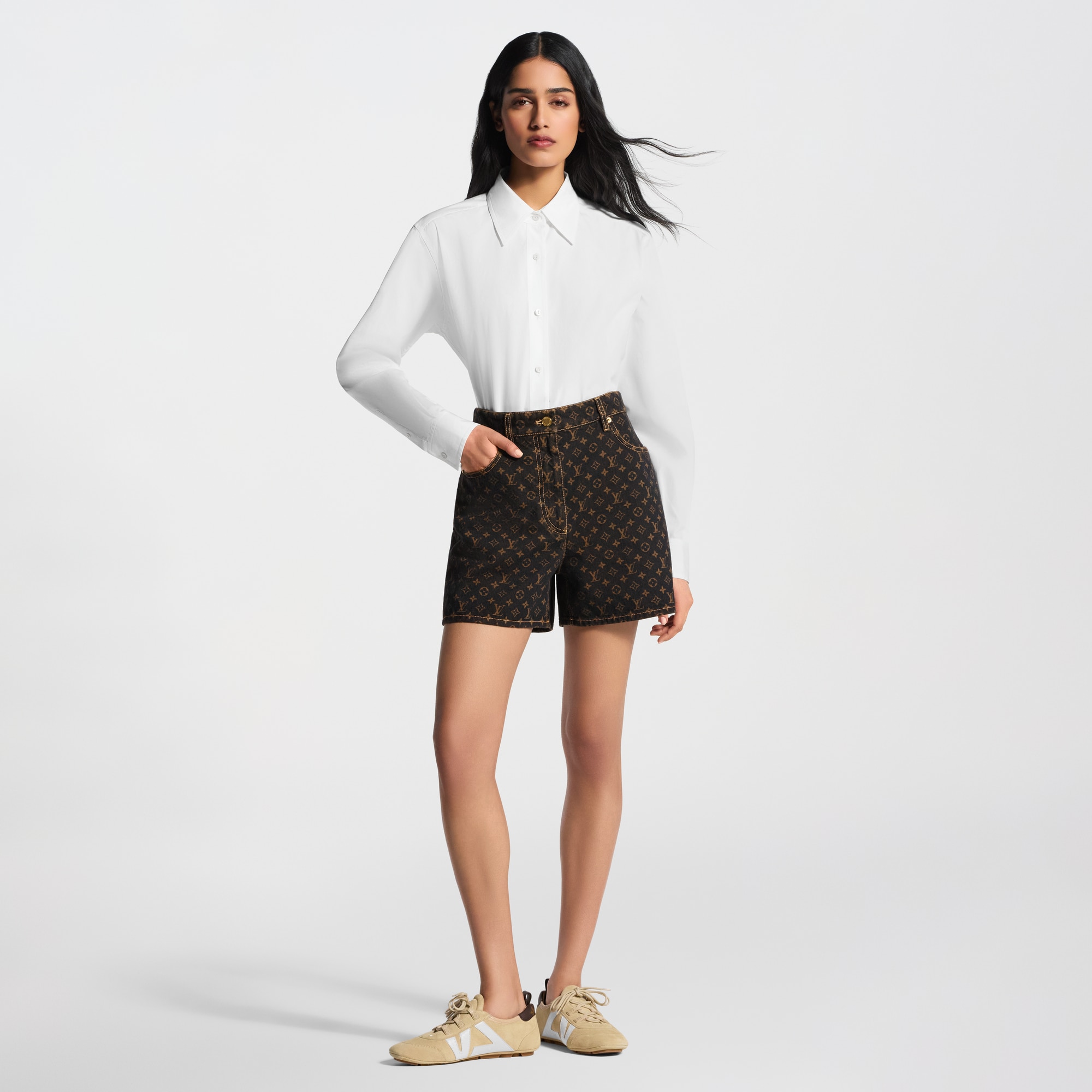 Monogram Denim Shorts - Ready-to-Wear 1AK1C9 | LOUIS VUITTON